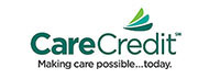 The image is a logo for CareCredit, which appears to be a financial services brand.