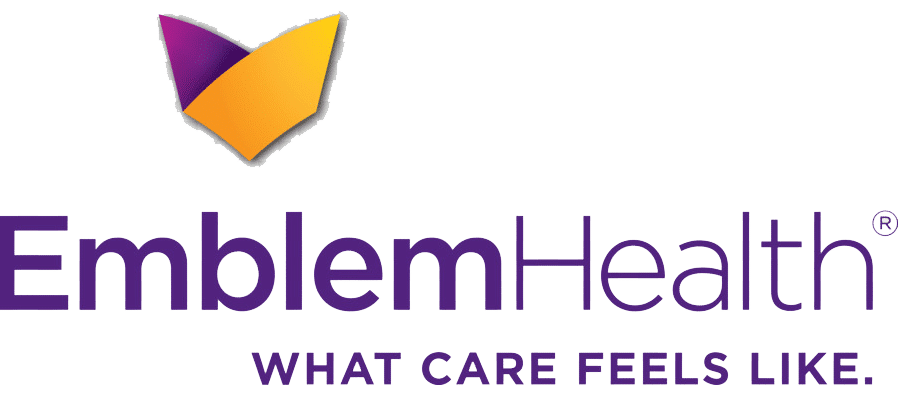 The image is a logo for  EMBLEN HEALTH  with the tagline  WHAT CARES FEELS LIKE  beneath it.