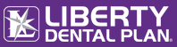 The image displays a logo with the text  FREEDOM  above and below, featuring a stylized letter  L  in white within a purple square. Below the logo is the name  LIBERTY  followed by  DENTAL PLAN.